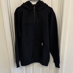 Carhartt Black 1/4 zip hoodie